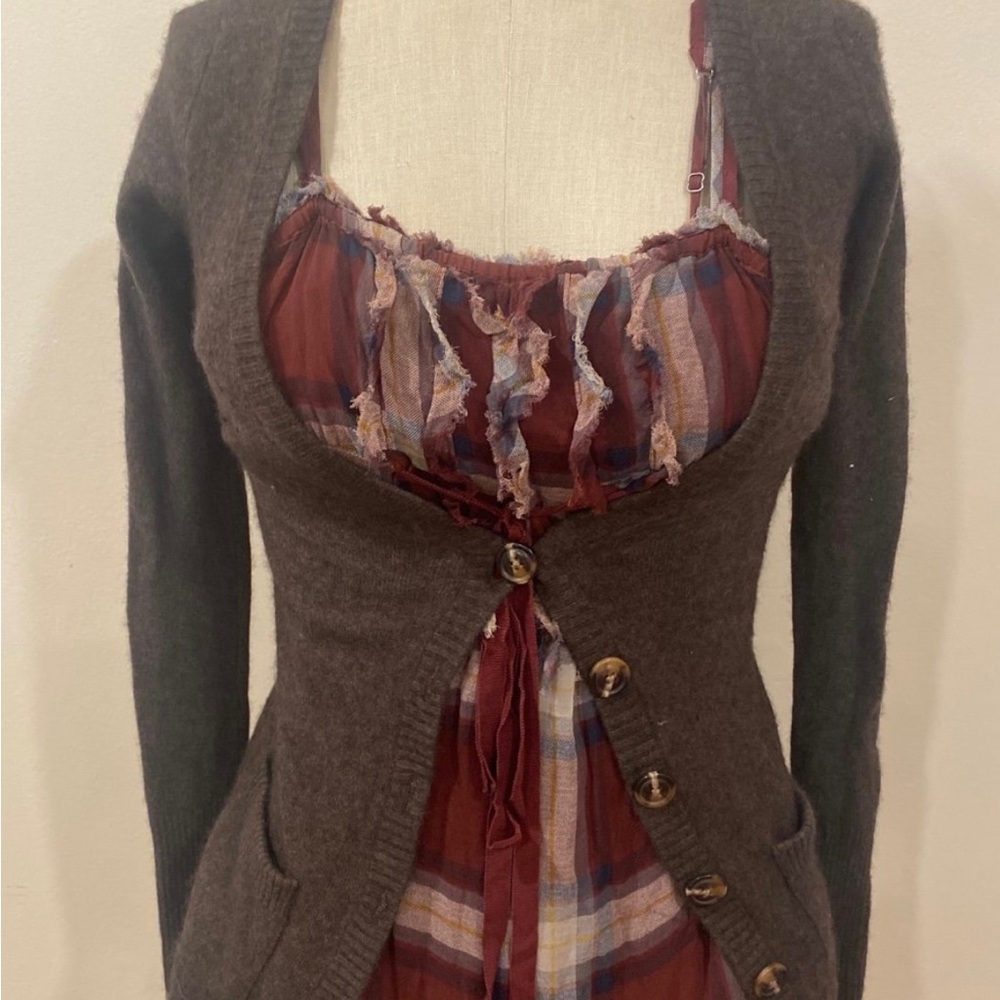 Y2k vintage Ruehl 925 v neck cardigan - Picture 1 of 7